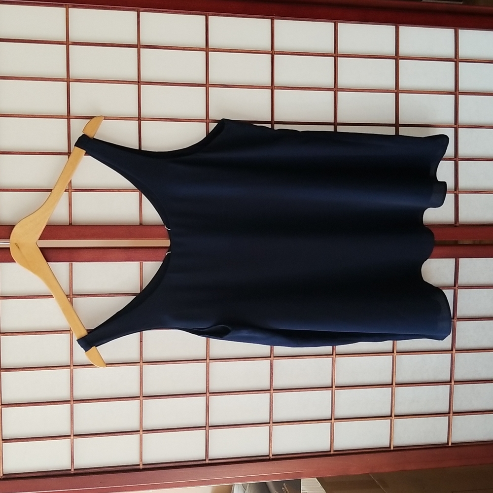 2/$30 Reitmans Chiffon Fashion Cami - Navy Large